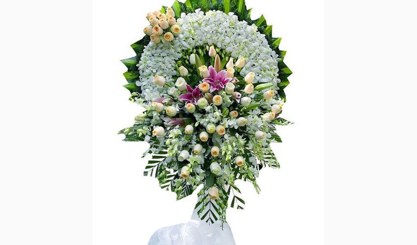 Hoa Chia Buồn Tone Tím — Hoa Sài Gòn