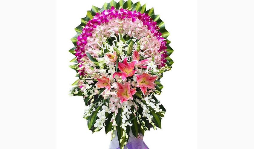 Lẵng Hoa Chia Buồn Để Bàn — Hoa Sài Gòn