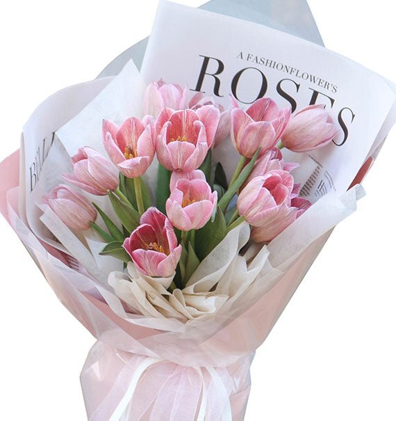 bo tulip hong diu dang