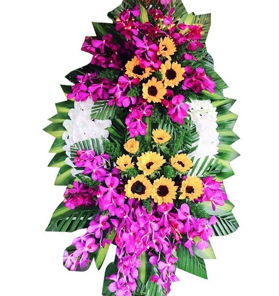 Hoa Chia Buồn Tông Tím - Hoa Sài Gòn