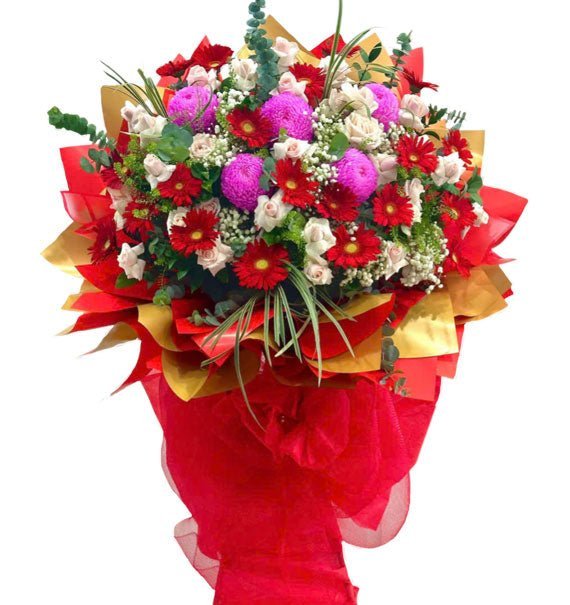 Kệ Hoa Đồng Tiền & Cúc Mẫu Đơn - Hoa Sài Gòn