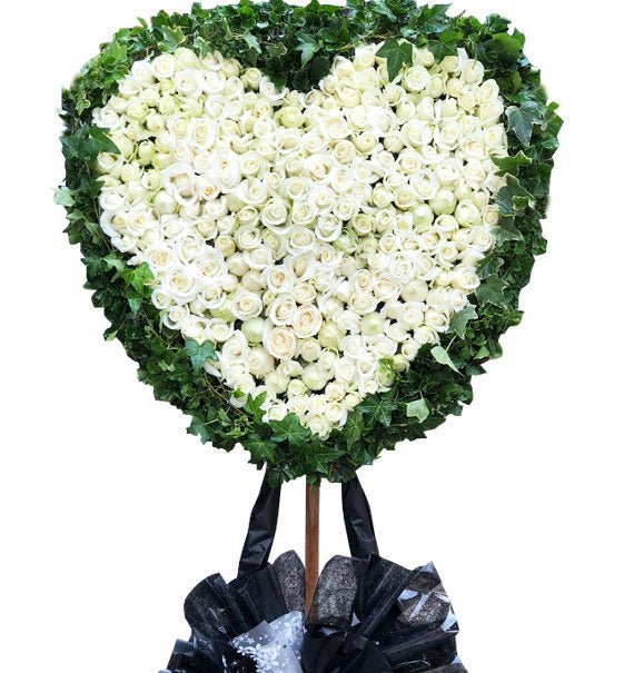 Kệ Hoa Viếng Hình Trái Tim - Hoa Sài Gòn