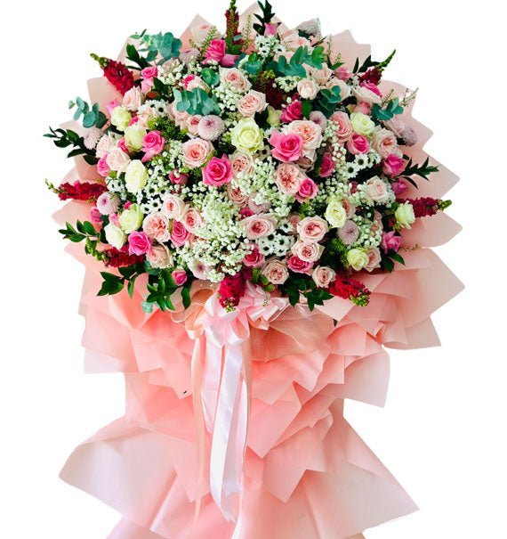 Lẵng Hoa Hồng & Mõm Sói - Hoa Sài Gòn