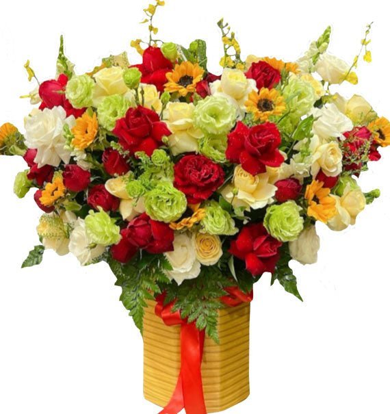 Lẵng Hoa Tặng Khai Truong - Hoa Sài Gòn