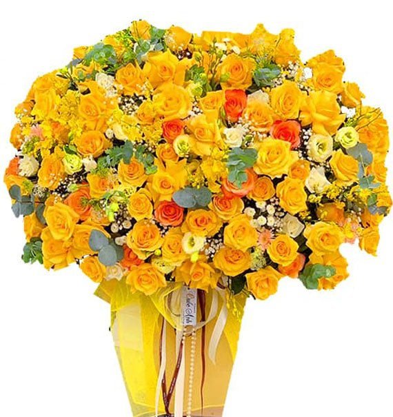 Lẵng Hoa Tặng Khai Truong Sài Gòn - Hoa Sài Gòn